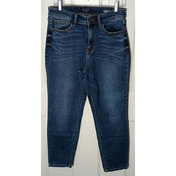 Judy Blue Women 9/29 "Huntington" Dark Wash Slim Fit Stretch Denim Jeans - Picture 2 of 7